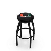 L8B2B - Black Wrinkle Miami (FL) Swivel Stool with Accent Ring by the Holland Bar Stool Company, AGS-L8B2B25Mia-FL