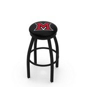 L8B2B - Black Wrinkle Miami (OH) Swivel Bar Stool with Accent Ring by Holland Bar Stool Company