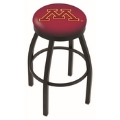 L8B2B - Black Wrinkle Minnesota Swivel Bar Stool with Accent Ring by Holland Bar Stool Company