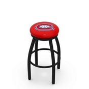 L8B2B - Black Wrinkle Montreal Canadiens Swivel Bar Stool with Accent Ring by Holland Bar Stool Company