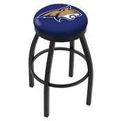 L8B2B - Black Wrinkle Montana State Swivel Bar Stool with Accent Ring by Holland Bar Stool Company