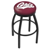 L8B2B - Black Wrinkle Montana Swivel Bar Stool with Accent Ring by Holland Bar Stool Company