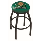 L8B2B - Black Wrinkle Marshall Swivel Bar Stool with Accent Ring by Holland Bar Stool Company