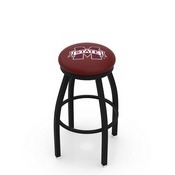 L8B2B - Black Wrinkle Mississippi State Swivel Bar Stool with Accent Ring by Holland Bar Stool Company