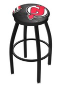 L8B2B New Jersey Devils Swivel Stool with Black Wrinkle Finish