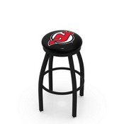 L8B2B - Black Wrinkle New Jersey Devils Swivel Bar Stool with Accent Ring by Holland Bar Stool Company