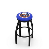 L8B2B - Black Wrinkle New York Islanders Swivel Bar Stool with Accent Ring by Holland Bar Stool Company