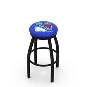 L8B2B - Black Wrinkle New York Rangers Swivel Bar Stool with Accent Ring by Holland Bar Stool Company