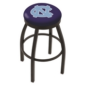 L8B2B - Black Wrinkle North Carolina Swivel Bar Stool with Accent Ring by Holland Bar Stool Company