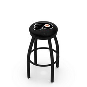 L8B2B - Black Wrinkle Philadelphia Flyers Swivel Bar Stool with Accent Ring by Holland Bar Stool Company