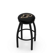 L8B2B - Black Wrinkle Purdue Swivel Bar Stool with Accent Ring by Holland Bar Stool Company