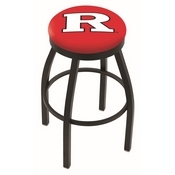L8B2B - Black Wrinkle Rutgers Swivel Bar Stool with Accent Ring by Holland Bar Stool Company
