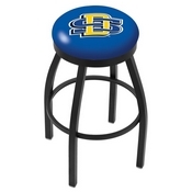 L8B2B - Black Wrinkle South Dakota State Swivel Bar Stool with Accent Ring by Holland Bar Stool Company