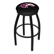 L8B2B - Black Wrinkle Southern Illinois Swivel Bar Stool with Accent Ring by Holland Bar Stool Company