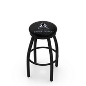 L8B2B U.S. Space Force Swivel Stool with Black Wrinkle Finish by Holland Bar Stool, AGS-L8B2B25SpaFor