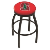 L8B2B - Black Wrinkle Stanford Swivel Bar Stool with Accent Ring by Holland Bar Stool Company