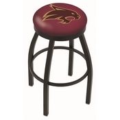 L8B2B - Black Wrinkle Texas State Swivel Bar Stool with Accent Ring by Holland Bar Stool Company