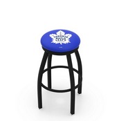 L8B2B - Black Wrinkle Toronto Maple Leafs Swivel Bar Stool with Accent Ring by Holland Bar Stool Company