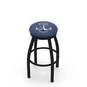 L8B2B - Black Wrinkle US Naval Academy (NAVY) Swivel Bar Stool with Accent Ring by Holland Bar Stool Company, L8B2BUSNavA