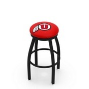 L8B2B - Black Wrinkle Utah Swivel Bar Stool with Accent Ring by Holland Bar Stool Company