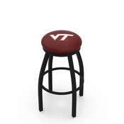 L8B2B - Black Wrinkle Virginia Tech Swivel Bar Stool with Accent Ring by Holland Bar Stool Company