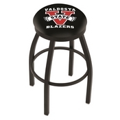 L8B2B - Black Wrinkle Valdosta State Swivel Bar Stool with Accent Ring by Holland Bar Stool Company