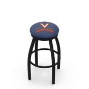 L8B2B - Black Wrinkle Virginia Swivel Bar Stool with Accent Ring by Holland Bar Stool Company, L8B2BVrgnia