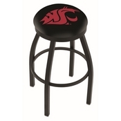 L8B2B - Black Wrinkle Washington State Swivel Bar Stool with Accent Ring by Holland Bar Stool Company