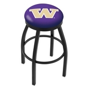 L8B2B - Black Wrinkle Washington Swivel Bar Stool with Accent Ring by Holland Bar Stool Company