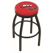 L8B2B - Black Wrinkle Western Kentucky Swivel Bar Stool with Accent Ring by Holland Bar Stool Company
