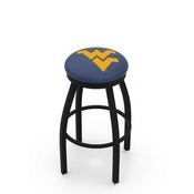 L8B2B - Black Wrinkle West Virginia Swivel Bar Stool with Accent Ring by Holland Bar Stool Company