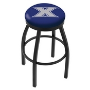 L8B2B - Black Wrinkle Xavier Swivel Bar Stool with Accent Ring by Holland Bar Stool Company