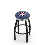 L8B2C - Black Wrinkle Arizona Swivel Bar Stool with Chrome Accent Ring by Holland Bar Stool Company, L8B2CArizUn