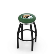 L8B2C - Black Wrinkle Bemidji State Swivel Bar Stool with Chrome Accent Ring by Holland Bar Stool Company, L8B2CBmijSt