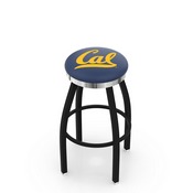L8B2C - Black Wrinkle Cal Swivel Bar Stool with Chrome Accent Ring by Holland Bar Stool Company, L8B2CCal-Un