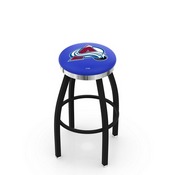 L8B2C - Black Wrinkle Colorado Avalanche Swivel Bar Stool with Chrome Accent Ring by Holland Bar Stool Company