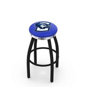 L8B2C - Black Wrinkle Creighton Swivel Bar Stool with Chrome Accent Ring by Holland Bar Stool Company