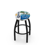 L8B2C Corona (FYB-Front) Swivel Stool with a Black Wrinkle and Chrome Finish by Holland Bar Stool Co.