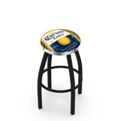 L8B2C Corona (Lbl) Swivel Stool with a Black Wrinkle and Chrome Finish by Holland Bar Stool Co.