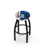 L8B2C Corona (Palm) Swivel Stool with a Black Wrinkle and Chrome Finish by Holland Bar Stool Co.