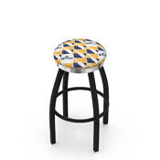 L8B2C Corona (Ptrn) Swivel Stool with a Black Wrinkle and Chrome Finish by Holland Bar Stool Co.