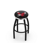 L8B2C - Black Wrinkle Eastern Washington Swivel Bar Stool with Chrome Accent Ring by Holland Bar Stool Company