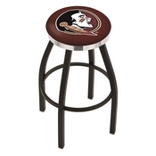 L8B2C - Black Wrinkle Florida State (Head) Swivel Bar Stool with Chrome Accent Ring by Holland Bar Stool Company