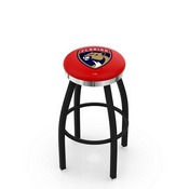 L8B2C - Black Wrinkle Florida Panthers Swivel Bar Stool with Chrome Accent Ring by Holland Bar Stool Company
