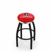 L8B2C Florida Panthers - 2024 Stanley Cup Swivel Stool with a Black Wrinkle and Chrome Finish by HBS AGS-L8B2C25FlaPanCup24