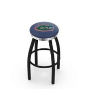L8B2C - Black Wrinkle Florida Swivel Bar Stool with Chrome Accent Ring by Holland Bar Stool Company