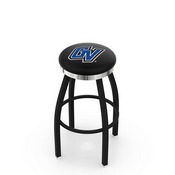 L8B2C - Black Wrinkle Grand Valley State Swivel Bar Stool with Chrome Accent Ring by Holland Bar Stool Company, L8B2CGVStUn