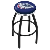 L8B2C - Black Wrinkle Gonzaga Swivel Bar Stool with Chrome Accent Ring by Holland Bar Stool Company