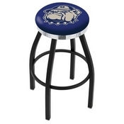 L8B2C - Black Wrinkle Georgetown Swivel Bar Stool with Chrome Accent Ring by Holland Bar Stool Company
