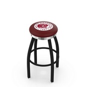 L8B2C - Black Wrinkle Indian Motorcycle Swivel Bar Stool with Chrome Accent Ring by Holland Bar Stool Company